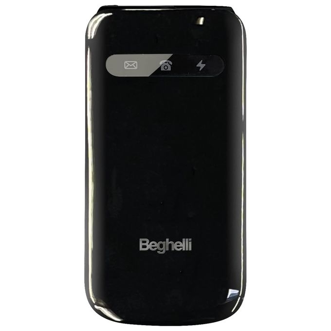 Beghelli 9137N SLV15N ECO Telefono Cellulare per Anziani GSM Tasto SOS Tasti Grandi Fotocamera 800mAh colore Nero
