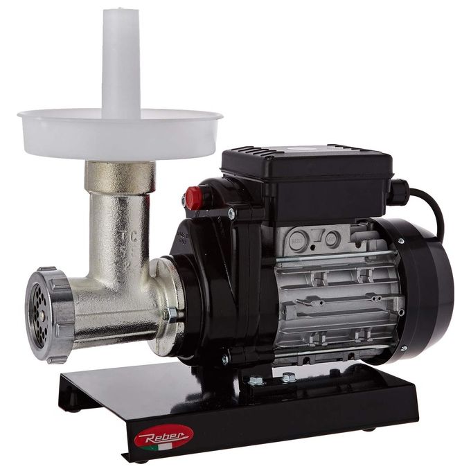 Reber 9502N Tritacarne Elettrico N.5 400W Ghisa Stagnata capacita' 30-50 Kg-h colore Nero Grigio