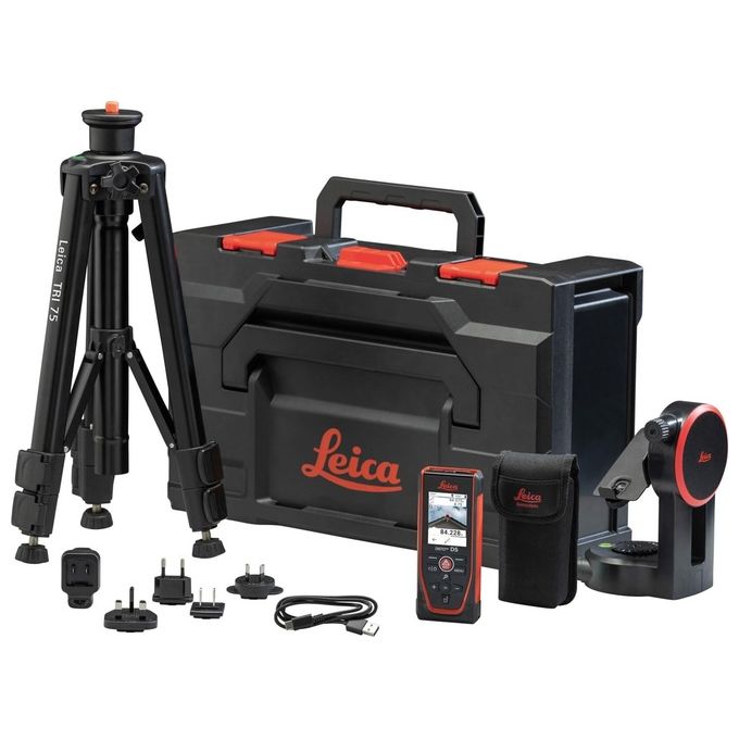 Leica 950879 DISTO D5 Misuratore di Distanza Laser con Bluetooth Smart Zoom 4x e Sensore Inclinazione 360° colore Nero