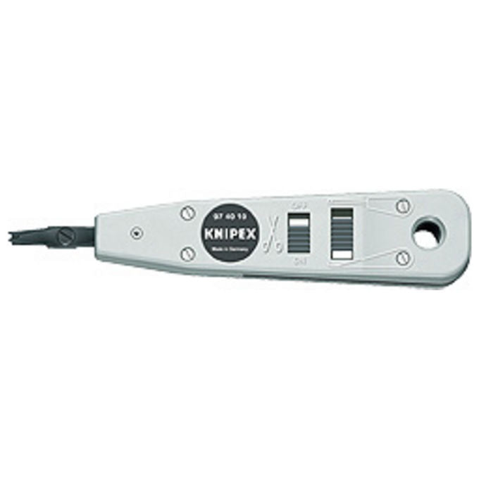Knipex 97 40 10 Pinza Crimpatrice per Cavi UTP STP LSA-Plus Diametro 0,4 - 0,8 mm colore Alluminio