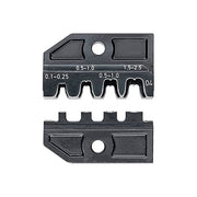 Knipex 97 49 04 Matrici da compressione per connettori piatti aperti non isolati 2,8 + 4,8 mm sezione 0,1 - 2,5 mm² 4 alloggiamenti colore Nero