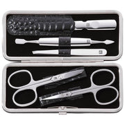 ZWILLING 97507-004-0 Classic Set manicure 5 pezzi in acciaio inox con custodia in pelle nera effetto coccodrillo colore Nero