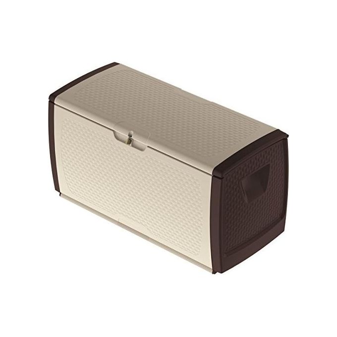 BAMA Baule Contenitore Mettitutto Big 122x56x63h Litri 350 Colore Cacao per Arredo Giardino e Mobili da Esterno