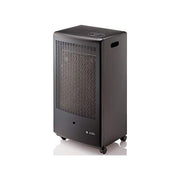 Olimpia Splendid Stovy - Stufa a gas catalitica, potenza 3,1 kW, 3 livelli di calore, accensione piezoelettrica, doppio sistema di sicurezza ODS + spegnimento fiamma, portatile con ruote, Nero
