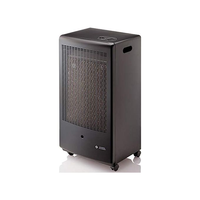 Olimpia Splendid Stovy - Stufa a gas catalitica, potenza 3,1 kW, 3 livelli di calore, accensione piezoelettrica, doppio sistema di sicurezza ODS + spegnimento fiamma, portatile con ruote, Nero