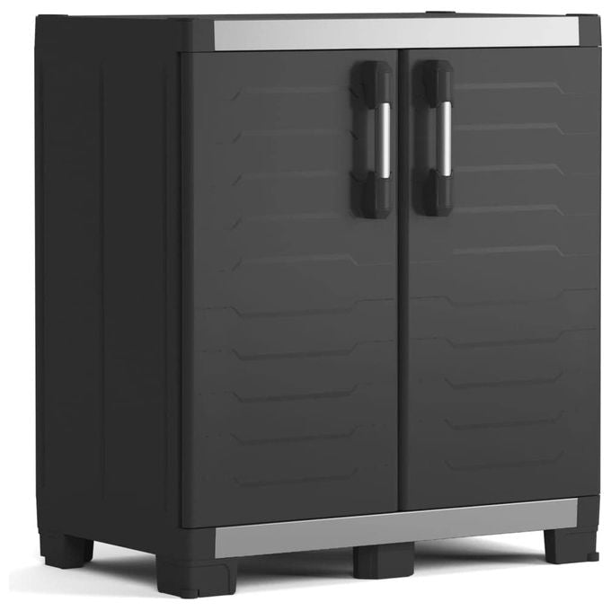 Keter 241544 Garage XL Armadio Basso Ripiano Regolabile Portata 45 Kg Certificazione TUV GS colore Nero