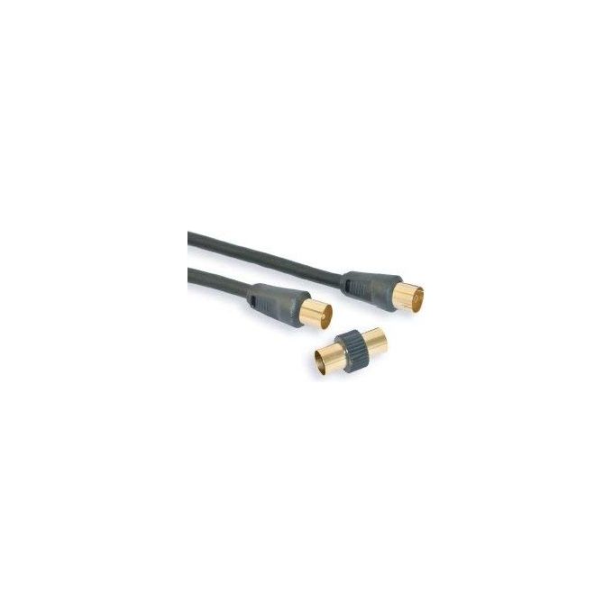 NuovaVideosuono 9-53 Cavo Coassiale Antenna RG59 IEC 9.5 mm 75 Ω Connettori Gold Maschio Femmina 3 m colore Nero
