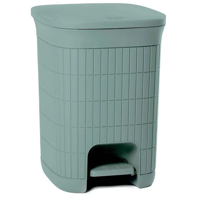 Stefanplast, Pattumiera con Pedale, 20L, Verde, in Plastica Rigenerata