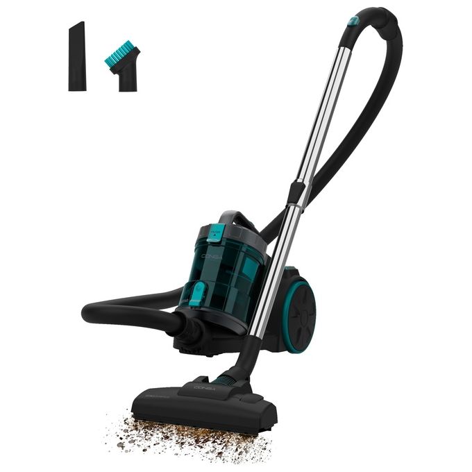 Cecotec aspirapolvere a traino senza sacco Conga Rockstar Cyclonic XL, 890W, 17 kPa, serbatoio 2.5L, tubo telescopico metallico