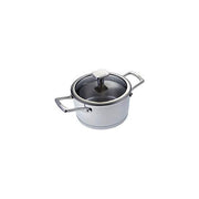 Moneta A01A091952 Accordo Inox Casseruola 2 manici 22 cm con coperchio in acciaio inox per tutti i piani cottura inclusa induzione colore Acciaio