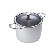 Moneta A01A095166 Accordo Pentola con Coperchio in Acciaio Inossidabile 24 cm 8 L adatta a tutti i piani cottura inclusa induzione colore Argento