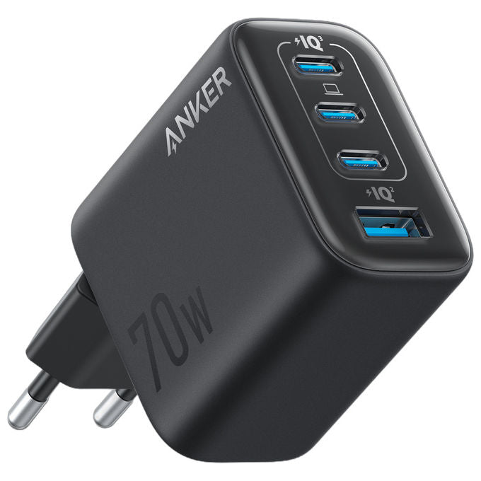 Anker A121CG11 Caricatore da rete Universale 70W 4 porte Ricarica rapida colore Nero