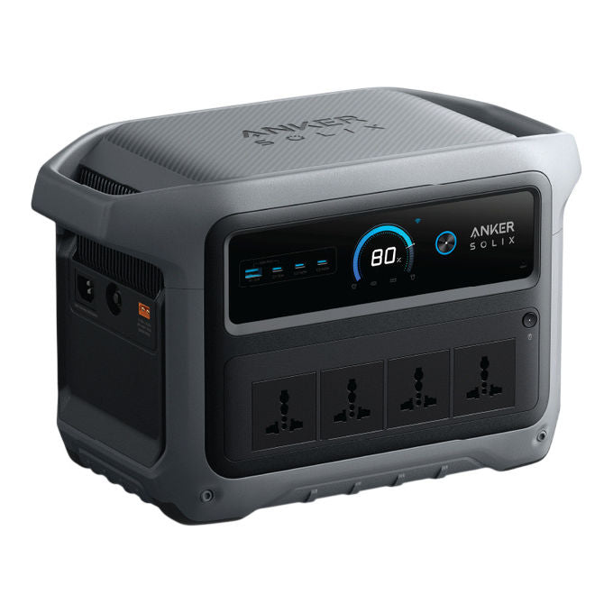 Anker A17633A1 Solix C1000X Gen 2 stazione di alimentazione portatile 1024 Wh 2000 W con ricarica solare 4 prese AC USB tipo A e C peso 11,2 Kg colore Nero Grigio