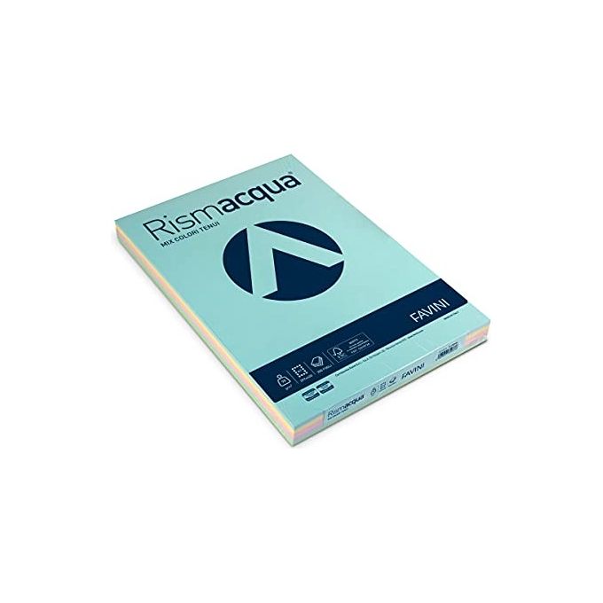 Favini A66X323 Rismacqua Carta Colorata A3 90 g-m² 300 Fogli Multicolore