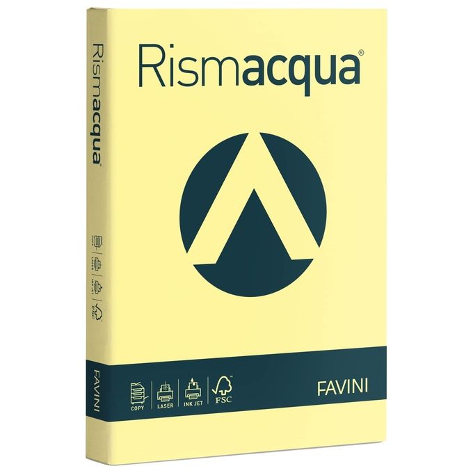 Favini A672113 Rismacqua Carta per Stampanti A3 200g-m² 125 fogli colore Giallo Chiaro