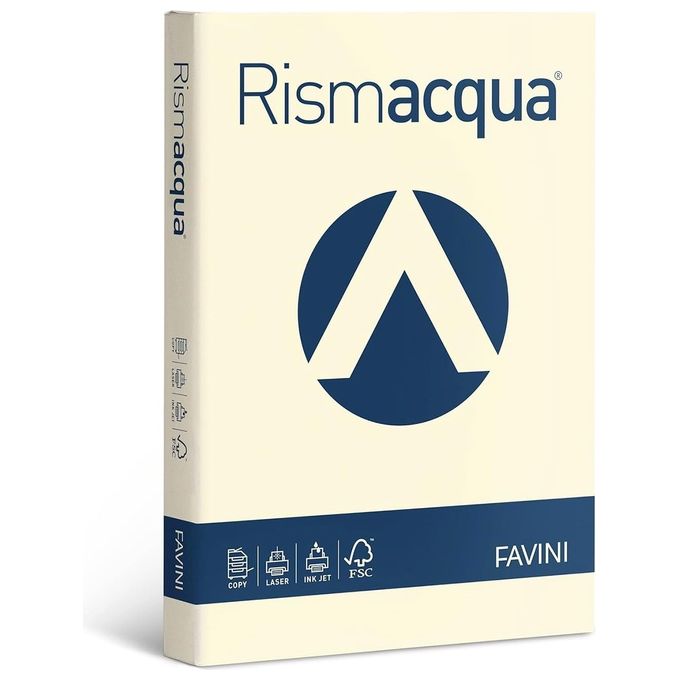 Favini A67Q113 Rismacqua Carta per Stampanti A3 200 g-m² 125 fogli Inkjet Laser Offset colore Avorio