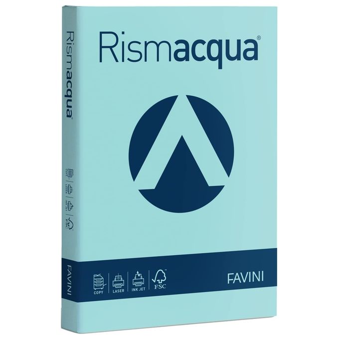 Cartotecnica Favini Rismacqua A4 200gr Celeste 125 Fogli
