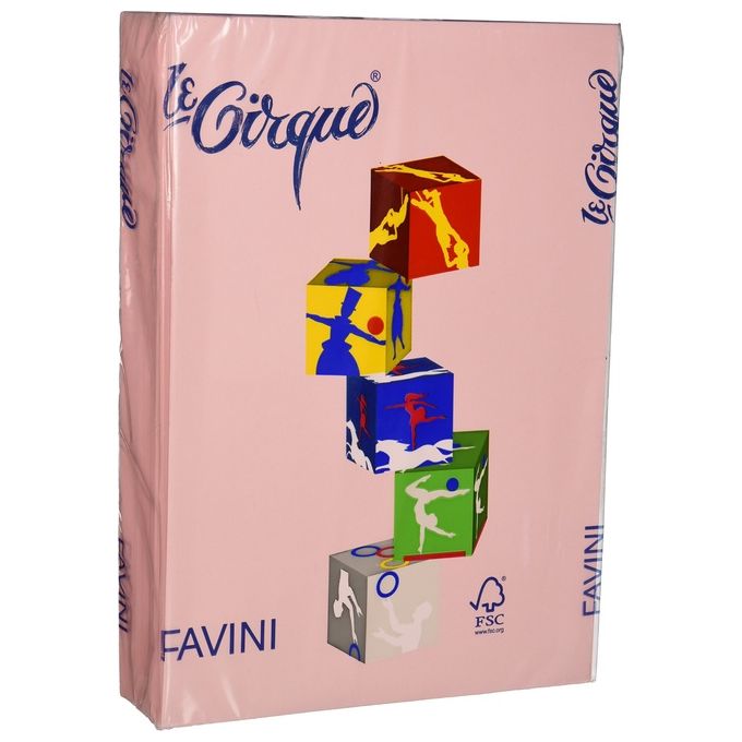 Favini A71S504 Le Cirque Carta Colorata A4 80 g-m² 500 fogli colore Rosa