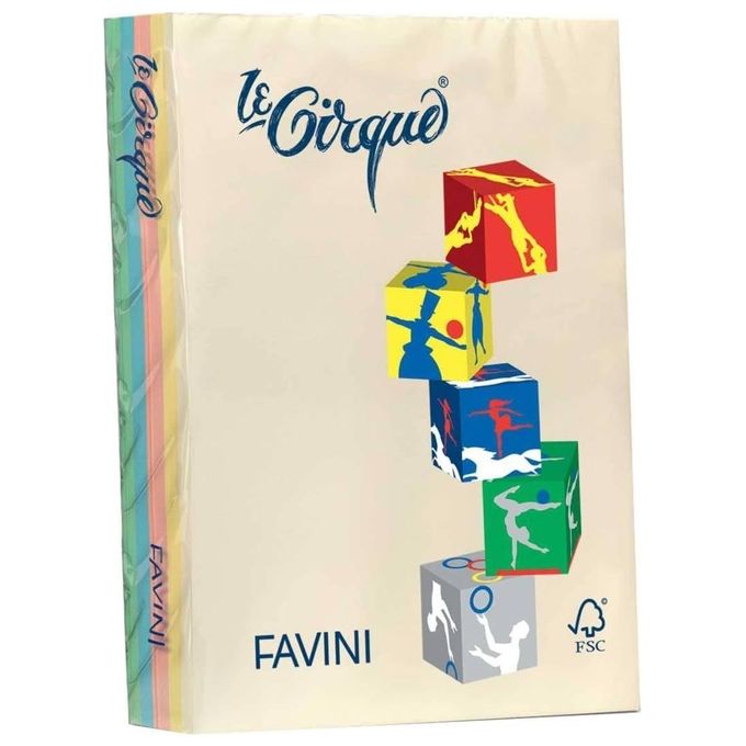 Cartotecnica Favini Risma le Cirque 80g Assort Tenui a4