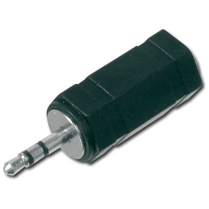 Digitus AB-AV 108 Adattatore Audio Jack Stereo Maschio 2.5 mm a Stereo Femmina 3.5 mm colore Nero