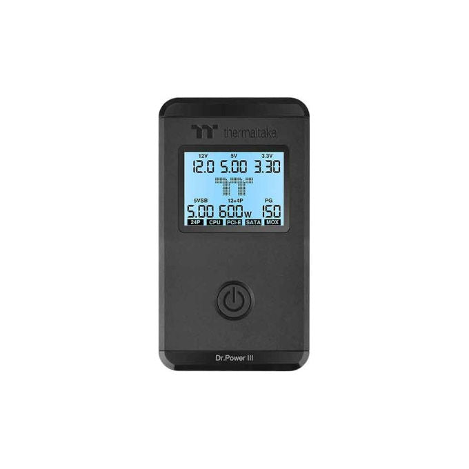 Thermaltake WTH85208II Dr. Power III Tester di alimentatori ATX 24-pin SATA LCD retroilluminato Bianco-Rosso colore Nero