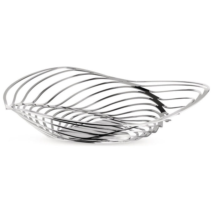 Alessi ACO03 Fruttiera Trinity in Acciaio Inossidabile Diametro 33 cm Altezza 8 cm colore Grigio