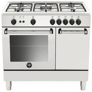 La Germania AMN9P5GBV24 Cucina a gas 90x60 cm 5 fuochi Forno a gas ventilato 50 L Grill elettrico Classe A+ colore Bianco