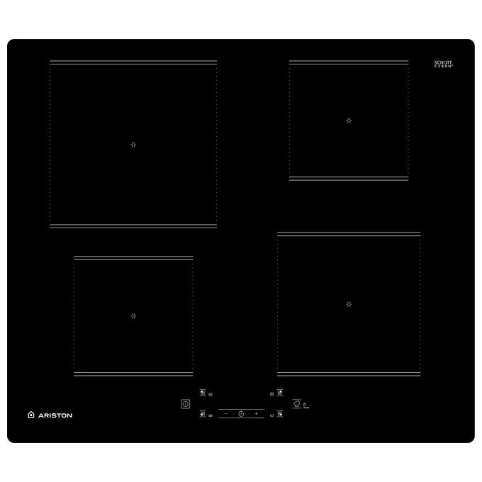 Hotpoint AQ0160SNE Piano cottura a induzione 60 cm 4 zone 10 livelli di potenza vetroceramica colore Nero