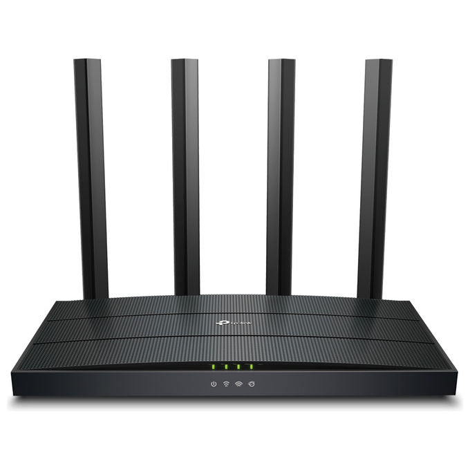 TP-Link ARCHER AX18 Router Wi-Fi 6 Dual-Band AX1500Mbps 1201Mbps su 5GHz 300Mbps su 2.4GHz 4 Porte Gigabit 4 Antenne Ad Alto Guadagno colore Nero