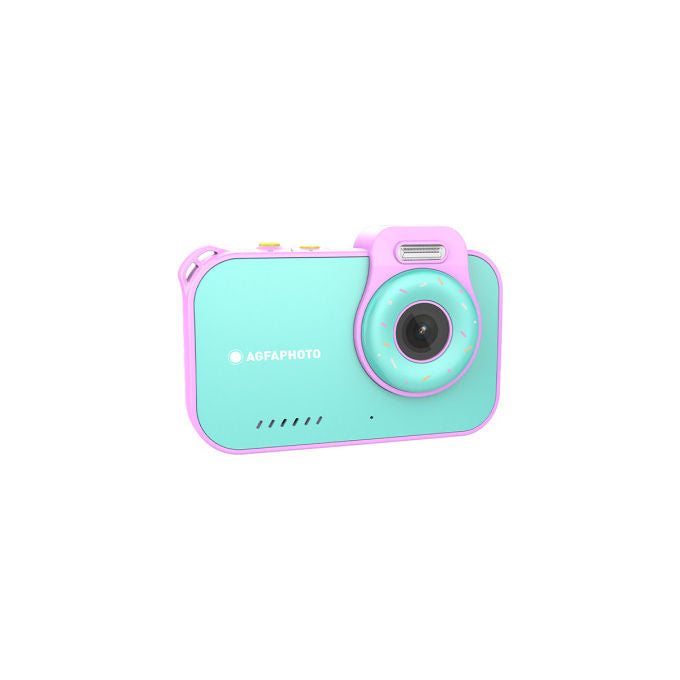 AgfaPhoto ARKCW2BL Fotocamera Compatta 12 MP CMOS Impermeabile fino a 3 m Video 2.7K LCD 2.8'' colore Blu Rosa