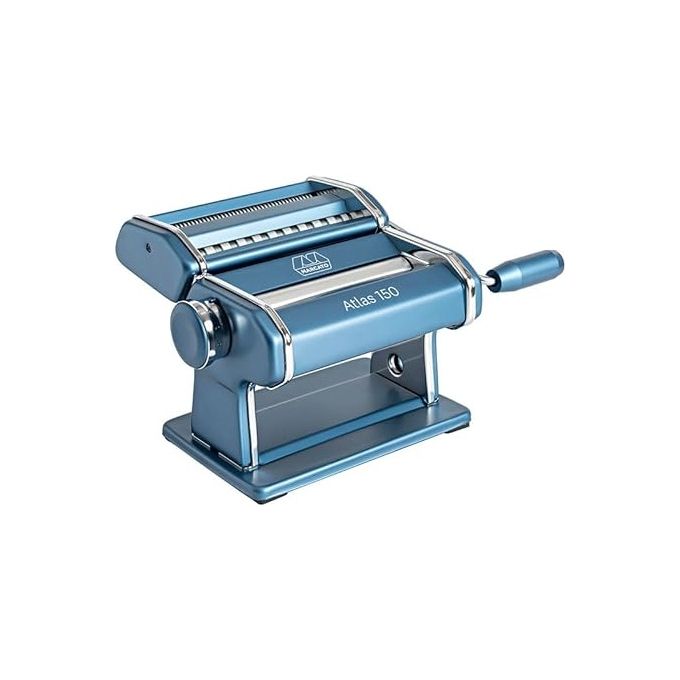 MARCATO AT-150-POWD-BLU Macchina per Pasta Atlas 150 in Acciaio Cromato e Alluminio Anodizzato con Regolatore a 10 Posizioni colore Powder Blue