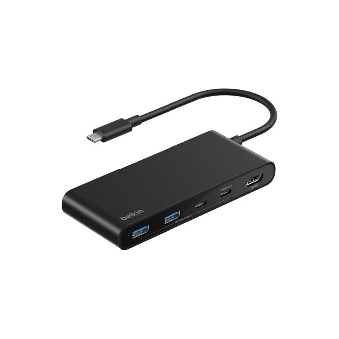 Belkin AVC023HQBK Connect Hub USB-C 7-in-1 con HDMI 4K 60Hz Lettore SD-MicroSD USB 3.2 Gen 1 Tipo C Nero