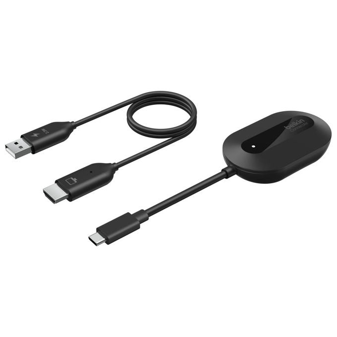Belkin AVC024HQBK Adattatore Display HDMI Wireless Full HD 1080p a 60 Hz Portata 40 m Plug and Play USB Tipo C colore Nero