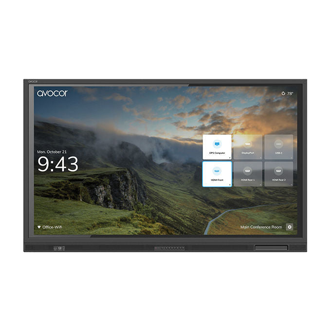 Avocor E-40 Series 75'' 4K IR LED Display Interattivo Multitouch 3840 x 2160 60 Hz 400 cd-m² 4000:1 colore Nero