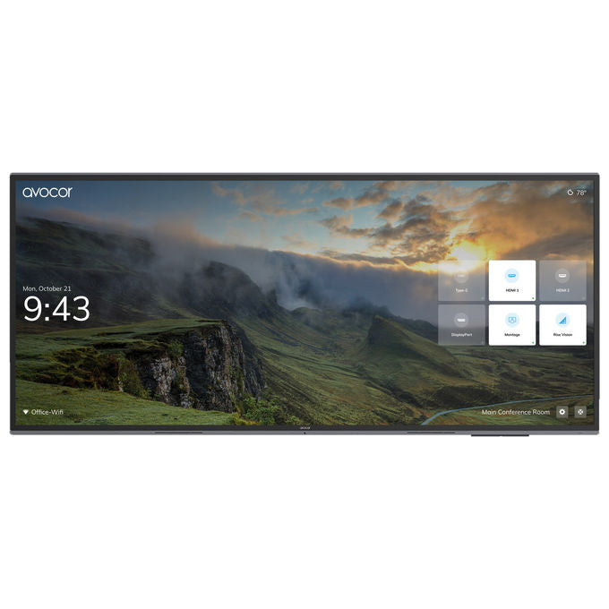 Avocor AVL-1050-T 5K touch Lavagna Interattiva 105'' 5120 x 2160 Pixel 40 Punti Touch Acciaio spazzolato