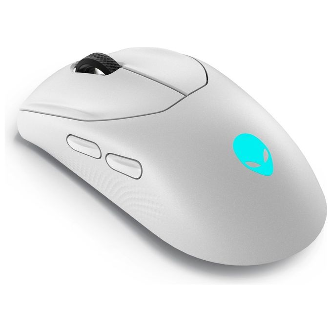 Alienware AW720M Mouse da Gioco Tri-Mode Wireless 2.4 GHz Bluetooth 5.1 USB-C 26000 DPI 8 Pulsanti AlienFX RGB colore Lunar Light