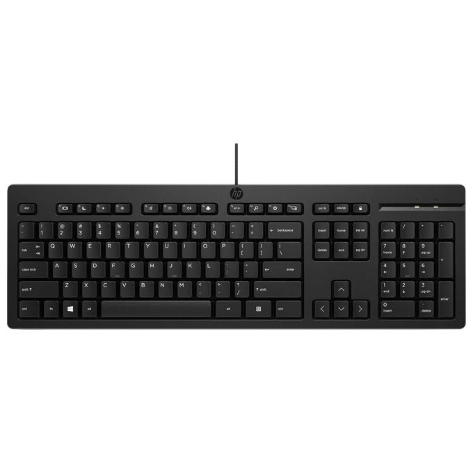 HP AY2Y7AA#ABB 125 Tastiera cablata USB full size QWERTY colore Nero