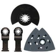 Makita B-67511 Set di Lame per Sega 5 Pezzi per Legno Plastica Cartongesso Fibra di Cemento Compatibile con Sistema Starlock colore Nero