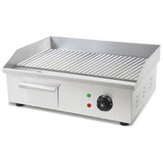 Cenedese B840 Griglia Elettrica da Tavolo Inox Doppia Griglia Cromata 1900W Resistenza Corazzata Autopulente Anti Fumo colore Inox