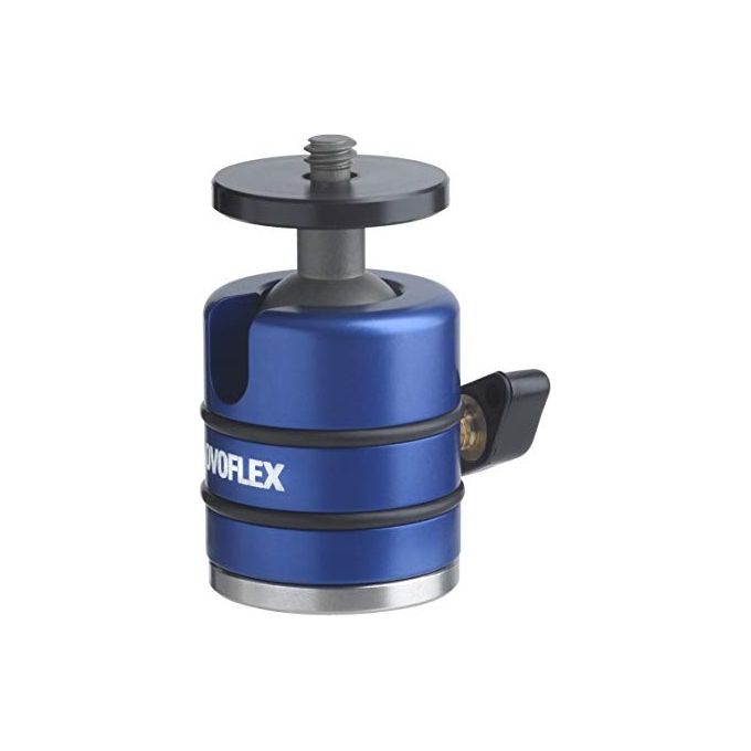 Novoflex BALL-19P Testa a sfera per treppiede carico max 3 Kg connessione 1-4'' e 3-8'' funzione panoramica colore Grigio
