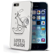 Celly BLINDIPH5SNA Love is Blind Cover Rigida per iPhone 5 5S SE Stampa a Rilievo Lumaca colore Bianco