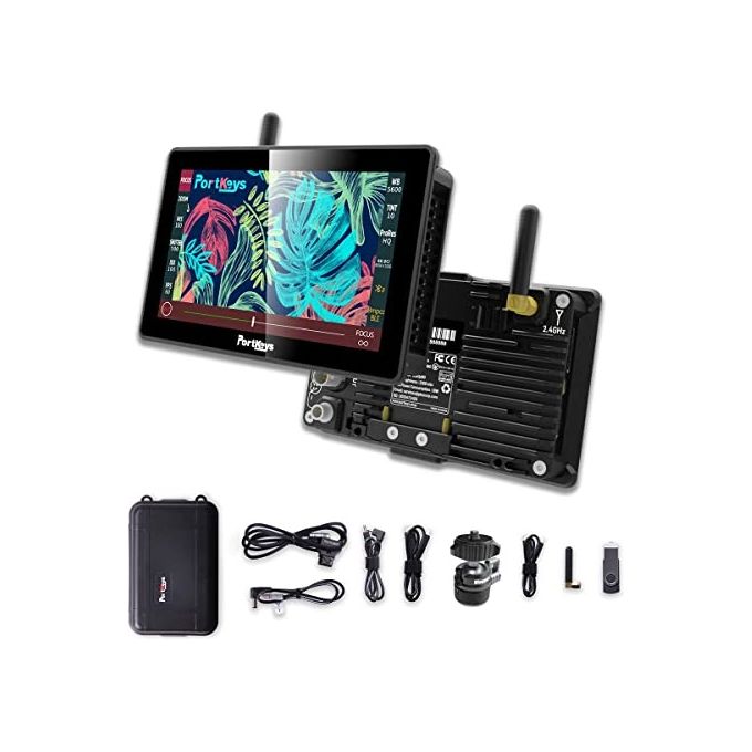 Portkeys BM5 III WR Portkeys BM5 III WR Monitor da 5,5 Pollici WCG 1920x1080 2200 cd-m² HDMI-SDI Controllo Wireless per RED Sony BMD colore Nero