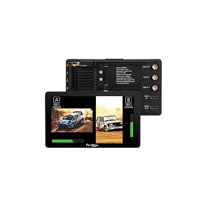 Portkeys BM7 II DS Monitor di Controllo Telecamera Wireless 7'' 2200 nit Wide Color Gamut Touchscreen Wi-Fi Bluetooth colore Nero