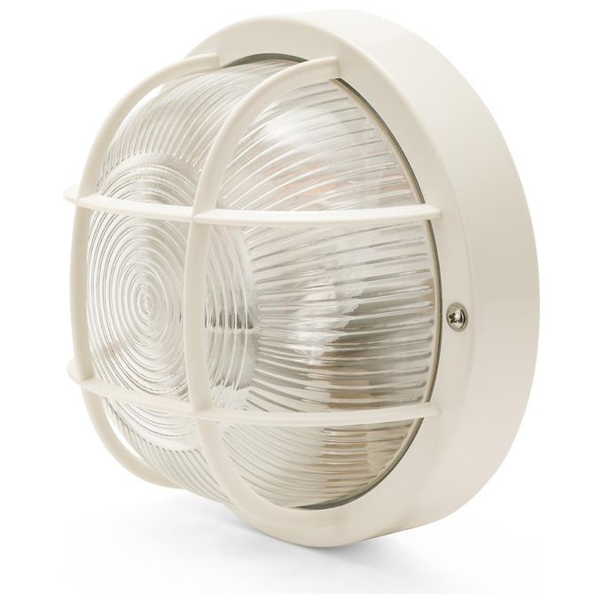 Velamp BUBBLE-B Applique Tonda da Esterno Attacco E27 60W IP44 Classe 2 colore Bianco