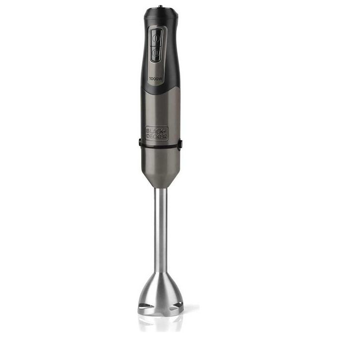 Black+decker BXHB1200E Frullatore a immersione 1200W 20 velocita' Turbo 4 lame acciaio inox bicchiere 1L colore Nero