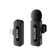 BOYA BY-V10 BY-V10 V2.0 Microfono Wireless 2.4 GHz USB Type-C Fino a 9 ore di Autonomia Riduzione del Rumore colore Nero