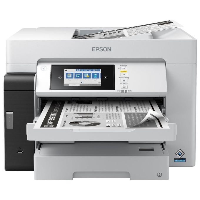 Epson EcoTank Pro ET-M16685 stampante multifunzione inkjet, A3, mono, Wi-Fi, Ethernet, fronte retro, touchscreen 10,9 cm, ADF, 550 fogli, PCL