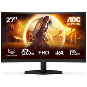 AOC C27G42ZE Monitor Gaming Curvo 27'' Full HD 1920x1080 260Hz Fast VA 0.3ms FreeSync Premium HDR10 colore Nero