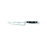 Güde 1290-15 Alpha Coltello da Formaggio per Formaggi Morbidi Lama 15 cm in Acciaio Cromo-Vanadio-Molibdeno con Doppio Collarino Manico POM Nero colore Nero
