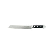 Güde 1430-21 Alpha Coltello da Pane Lama Forgiata a Mano in Acciaio al Cromo-Vanadio-Molibdeno 21 cm colore Nero
